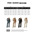 thumbnail image 5 of Pink Queen Women's 2 Piece Outfits Casual V Neck Knit Wide Leg Sweater Lounge Set Sweatsuit, 5 of 9