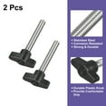 thumbnail image 3 of Uxcell 2Pack Metric 304 Stainless Steel Clamping Screw Knob T Shaped Thumb Screws M8 x 55mm, 3 of 5