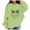 #10 Green, variant on Kogui Trendy Casual Hooded Sweatshirt For Girls, Comfort Fit Unique Halloween Graphic Print, Holiday Daily Matching Tops (Green, 7-8 Years)