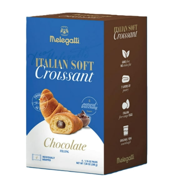 Melegatti Soft Italian Croissants - Chocolate, 4 ct pack of 1