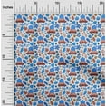 thumbnail image 2 of oneOone Viscose Jersey Blue Fabric Kids Autumn Winter Craft Projects Decor Fabric Printed By The Yard 60 Inch Wide, 2 of 4