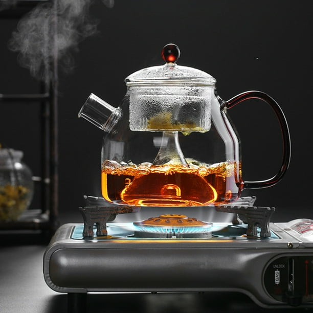 Théière En Verre Avec Infuseur Amovible - Théière Séparation Eau 550ml Ou 750ml