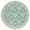 thumbnail image 2 of Safavieh Dip Dye Beranadette Floral Wool Area Rug, Dark Green/Ivory, 7' x 7' Round, 2 of 11