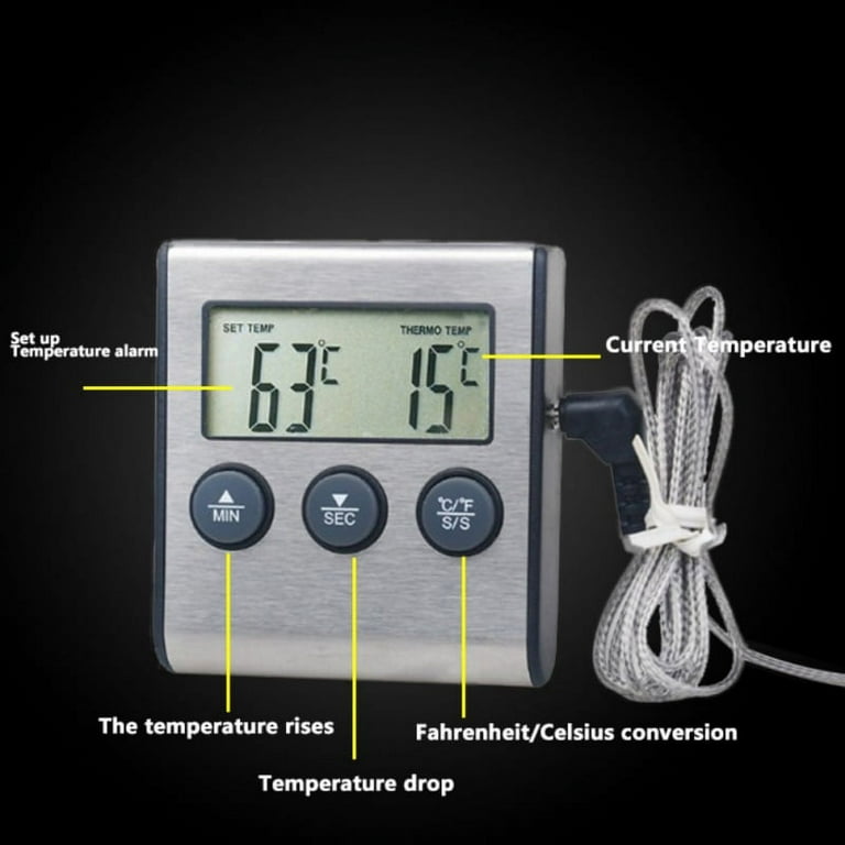  Oven Thermometer for Electric Oven and Gas Oven Temperature -  Dial Oven Temperature Gauge for Electric and Gas Ovens Leave in Oven  Thermometer for Electric Oven Perfect Food Cooking Stainless Steel 