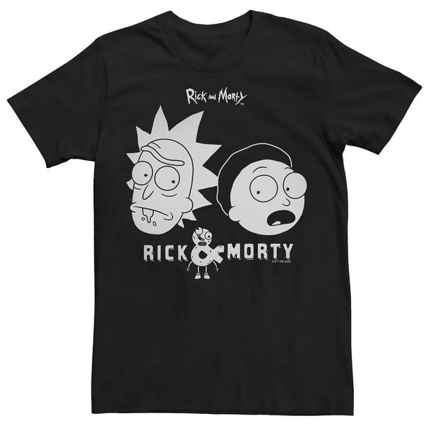 Rick And Morty Camiseta Caras para Adultos Unisex Negro Walmart en linea