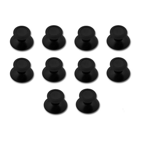 Games&Tech 10 Pcs Analog Thumbstick Thumb Stick Joystick Cap for Xbox One Controller Black (Fits Dualshock