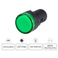thumbnail image 5 of Unique Bargains 8Pcs AC/DC 24V Indicator Lights, Green LED, Flush Panel Mount 7/8' 22mm, 5 of 5