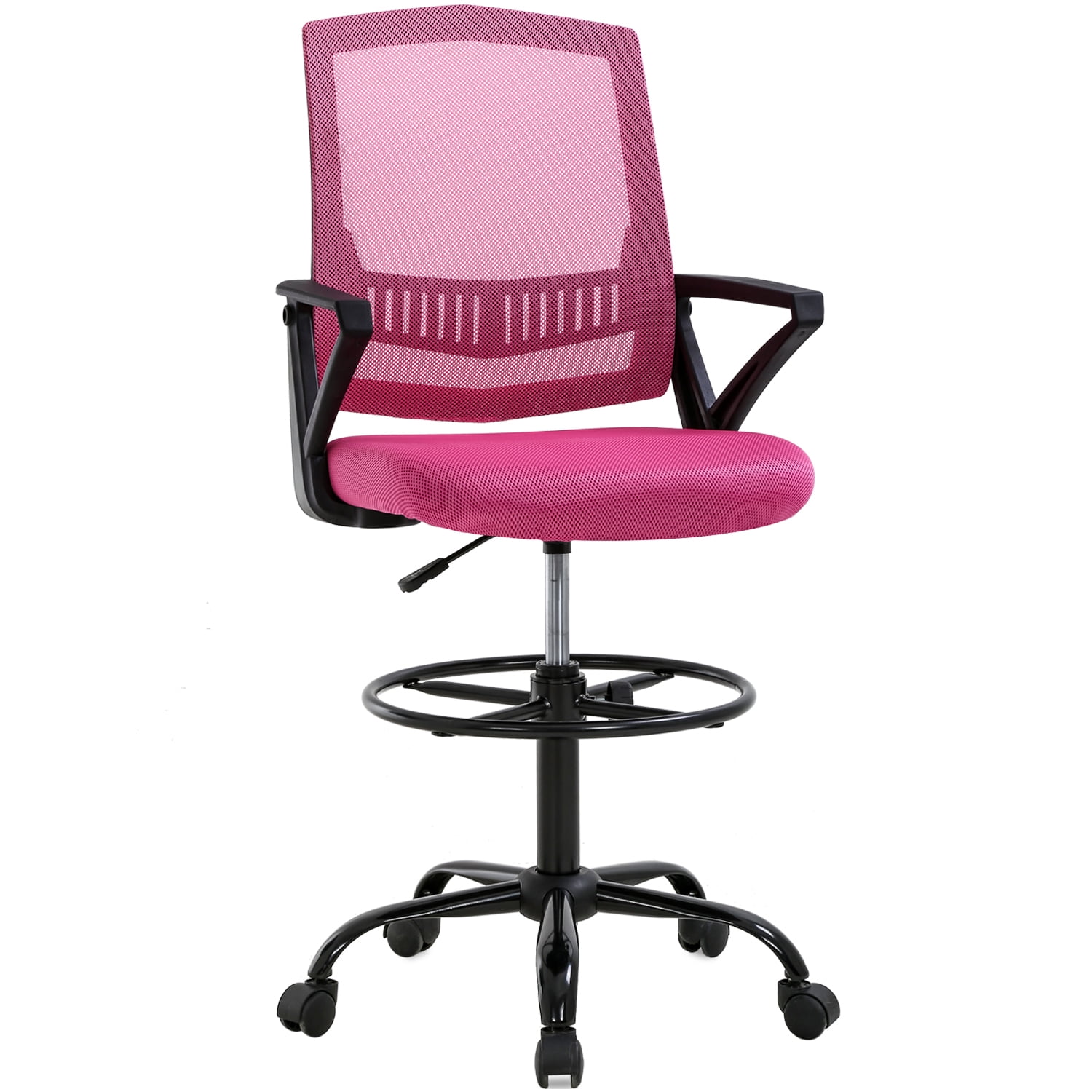 Drafting Chair Ergonomic Tall Office Chair with Arms Foot Rest Back