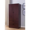 thumbnail image 5 of Benzara A Lavish Fabulous White Finish Two Door Wardrobe Metal With Two Drawers., 5 of 7