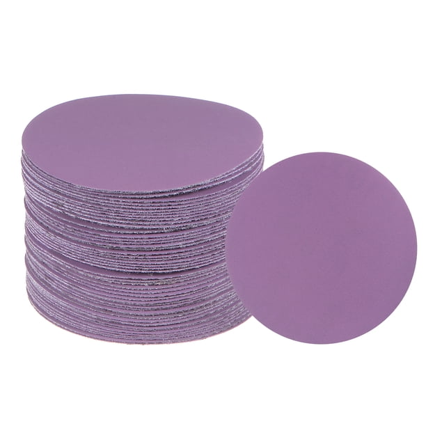 50 Paquetes de Discos de Lija Púrpura de 1000 Grit de 3 Pulgadas con Velcro
