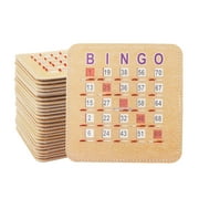 GSE Games & Sports Expert Bingo Cards, 5 Ply Stitched Shutter Bingo Cardboard with Fingertip Shutter Sliding Window for Bingo Game (100 Pack)