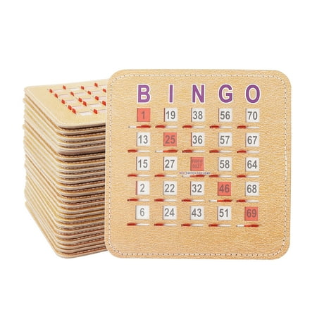 GSE Games & Sports Expert Bingo Cards, 5 Ply Stitched Shutter Bingo Cardboard with Fingertip Shutter Sliding Window for Bingo Game (100 Pack)