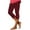Wine, variant on Inleife Women's Summer High Waisted Solid Color Capris Matching Slim Fitting Yoga Gym Pants Blue XXL