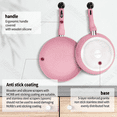 thumbnail image 2 of Juego De 3 Sartenes Antiadherentes De Mármol,sarten Cocina Xtellar Rosa, 2 of 3