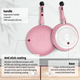 thumbnail image 2 of Juego De 3 Sartenes Antiadherentes De Mármol,sarten Cocina Xtellar Rosa, 2 of 3