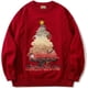 thumbnail image 1 of Suéter suelto navideño para mujer, otoño/invierno, manga larga, árbol de Navidad, pareja, punto, cuello redondo, 1 of 4