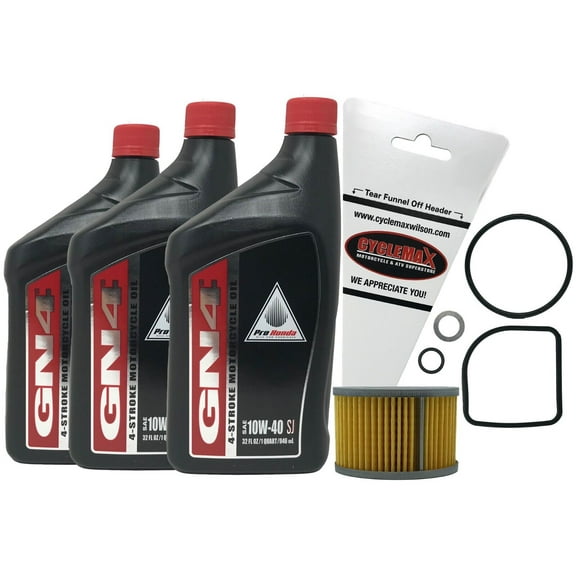 Cyclemax Genuine 1981-1982 Honda GL500 GL 500 Silver Wing 10W-40 Oil Change Kit