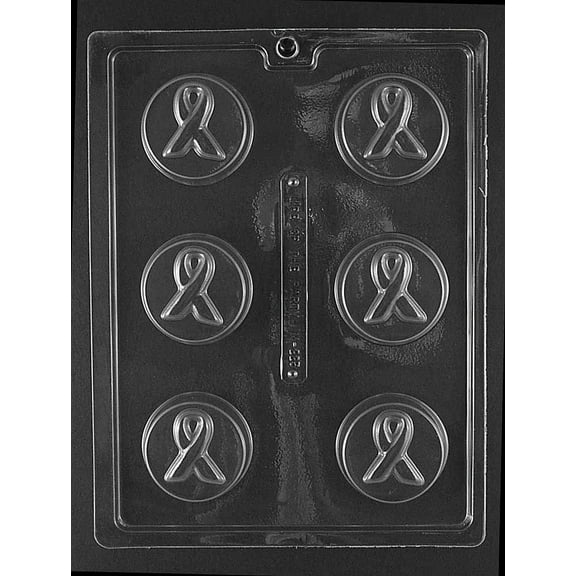 Grandmama's Goodies M225 Breast Cancer Awareness Ribbon Oreo Cookie Chocolate Candy Soap Mold with Exclusive Molding Instructions