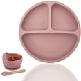 thumbnail image 2 of Baby Plates and Bowls with Spoon Sets for Toddlers - 100% Silicone Dinnerware, Divided Design for Picky Eaters, Microwave & Dishwasher Friendly, Weaning Supplies & Feeding Essentials, 2 of 8