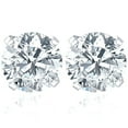 thumbnail image 1 of 1 1/10Ct TW Round Real Diamond Studs 14K White Gold Earrings, 1 of 3