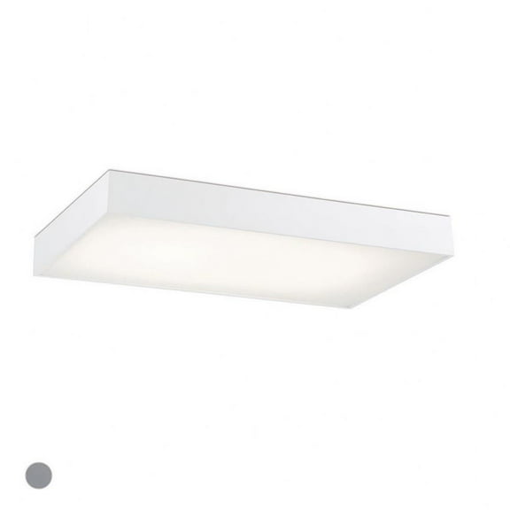 24W 1 Led Rectangular Flush Mount 24.75 inches Wide By 2.75 inches High-White Finish Bailey Street Home 79-Bel-4798884