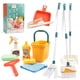 thumbnail image 1 of Juego de limpieza para niños, Kit de suministros para el hogar con recogedor, Cubo de escoba, mopa, juego de limpieza, casa de juegos, juguetes para niños y niñas, 12 piezas por juego, 1 of 3