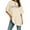 Beige, variant on Women's Oversized T Shirts V Neck Striped Tees Summer Half Sleeve Casual Comfy Cozy Tunic Tops Plus Size Womens Long Sleeve Spandex T Shirt Short Sleeve Scrub Jackets Women Casual Short