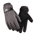 thumbnail image 4 of Guantes de invierno para hombre, gruesos y forrados, antideslizantes, para pantalla táctil, portátiles, térmicos Gris, 4 of 6