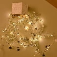 thumbnail image 5 of XYAIYT LED Star String Lights Christmas Lights Christmas Decor Battery Operated Mini LED String on Flexible Wire Star Covers for Home Wedding Party Wreaths Creates Cozy Romantic 196.8 in Silver, 5 of 6
