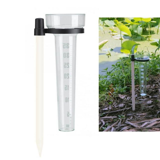 Rain Gauge 1 Piece Plastic Rain Gauge with Stand Rainfall Measuring