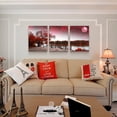 thumbnail image 4 of Mountain Landscape Abstract Painting Canvas Wall Art For Living Room Bathroom Wall Decor For Bedroom Kitchen Artwork Canvas Prints 3 Pieces Modern Framed Office Home Decorations Watercolor Picture, 4 of 5