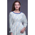 thumbnail image 5 of Bimba Robe Maxi à Volants pour Femmes, Teinture sur Nœuds, Manches Bishop, Col Rond, Taille Smockée - Petit, 5 of 5