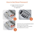thumbnail image 4 of Key Storage Lock Box Wall Mount Aluminum Alloy 4-Digit Combination Waterproof Lockbox Key Safe Box Portable Storage for House Key ID Card U Disk, 4 of 8