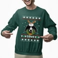 thumbnail image 2 of Christmas Sweatshirt, Men's Funny Cool Cows Christmas Sweatshirt, Holiday Ugly Sweater, Festive Crewneck for Parties & Cow Lovers, 2 of 5