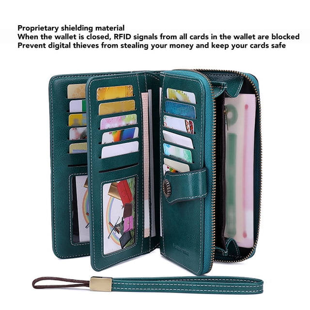 Portefeuille pour Hommes avec Blocage RFID, Portefeuille Mince pour Hommes 10 Pinces à Billets pour Hommes, Design Épuré