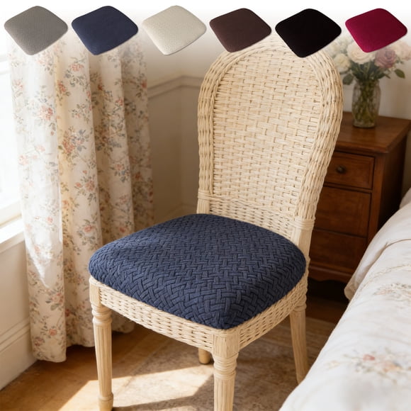 SSZMDLB Housses de Chaise de Salle à Manger 6 Pcs, Housses de Chaise de Cuisine Longues en Peluche, Housses de Tabouret en Polyester pour Salle à Manger, Chaises de Cuisine et Domestiques, Housses de Siège de Tabouret
