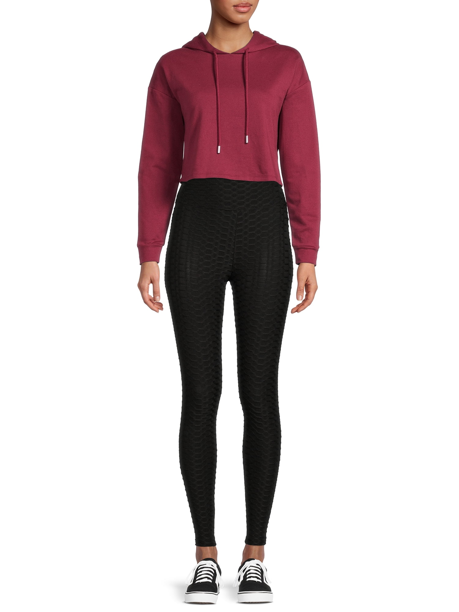 No Boundaries Juniors’ Textured Leggings