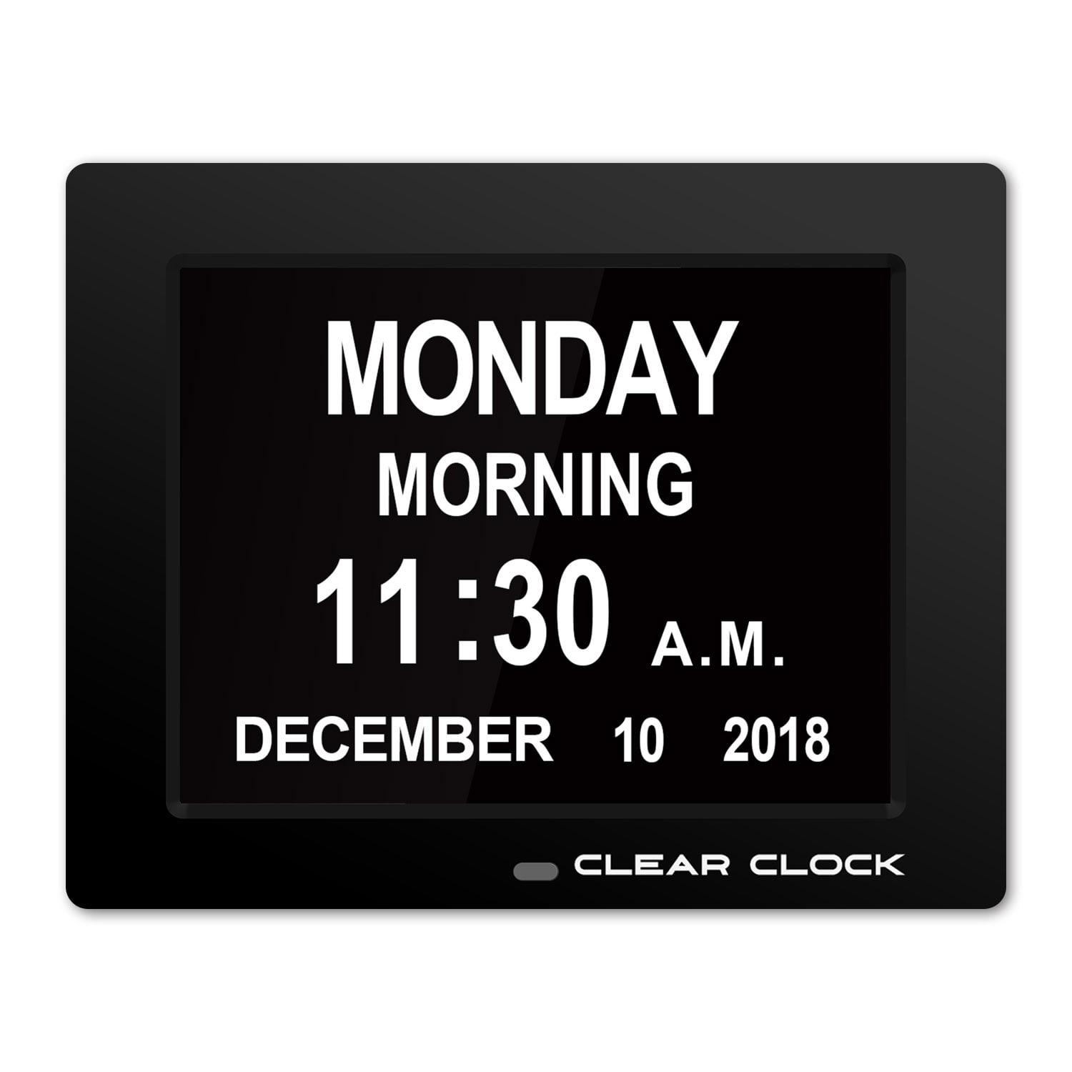 Clear Clock Digital Memory Loss Calendar Day Clock With Optional
