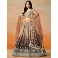 thumbnail image 2 of Indian Designer Luxurious Zari & Sequins Worked Wedding Wear Lehenga Choli Outfits ( Brown, XXS - 34 ), 2 of 6