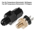 thumbnail image 4 of Unique Bargains 1 Set Auto Engine Temperature Cooling Fan Switch Thread-On AN Fitting Adapter 6AN 190'F On-175'F Off, 4 of 6