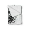 thumbnail image 2 of Celtic Soft Flannel Fleece Throw Blanket, Deer Skull with Feather and Celtic Spiral on the Horns Boho, Cozy Plush for Indoor and Outdoor Use, 60" x 80", Black White, by Ambesonne, 2 of 5