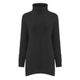 thumbnail image 5 of ylioge S-5X Plus Size Womens Fleece Sweaters Long Sleeve Turtleneck Sweatshirts Ladies Casual Solid Color Stretchy Pullover Knitted Sweater Tops, 5 of 6