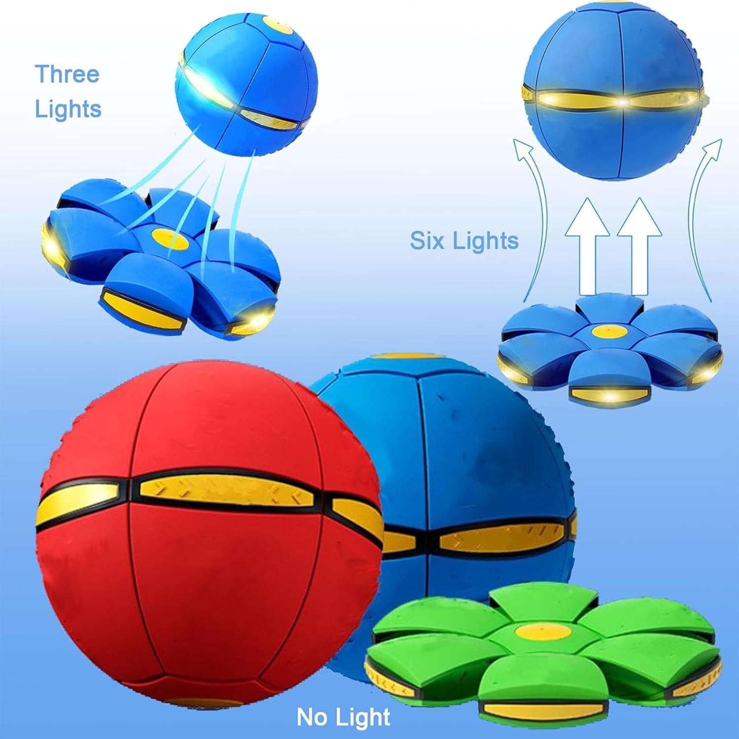 The Doggy Disc Ball,  Dog Toy, Doggie Disc Ball for Small Medium Large Dogs, Doggie Disk Ball with Lights, Portable Pet Toy Doggie Flying Saucer