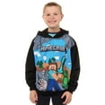 thumbnail image 4 of Minecraft Boy's Minecraft World Steve Creeper Wolf Pullover Hooded Hoodie, 4 of 6