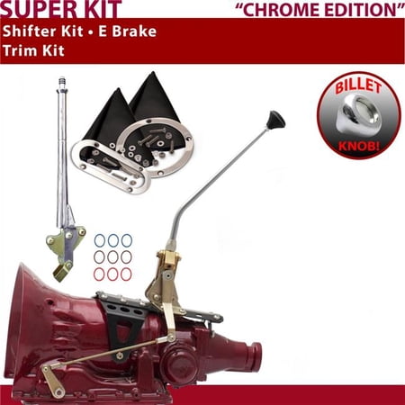 American Shifter FMX Shifter Kit Chrome 12 in. E Brake Trim Kit for F0914