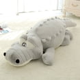 thumbnail image 4 of Cojín de peluche de cocodrilo de gran tamaño con forma de cocodrilo para tumbarse, peluche suave de cocodrilo, muñeco de peluche de dibujos animados, regalo para niñas y niños, 4 of 5