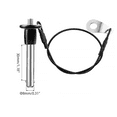 thumbnail image 2 of 2 Pack 304 Stainless Steel Quick Release Pin Ball Locking Pin with Push Button Round Handle Lanyard Usable Length 30mm, 2 of 5