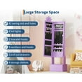 thumbnail image 3 of Organizador de Joyería Infantil con Espejo LED de Pared Completo | Almacenamiento Multifuncional con 42 Ranuras para Aretes, 9 Ganchos y 3 Cajones | Diseño Princesa Encantador, 3 of 16
