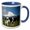 Blue/White, variant on 3drose, Dairy Cows, Farm Animals, Taranaki, New Zealand-au02 Dwa4998 - David Wall, 11oz Two-tone Yellow Mug