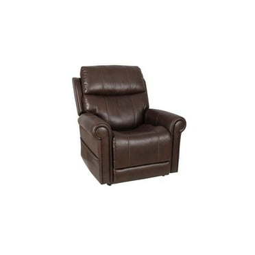 Dual Motor Lift Lay-Flat Recliner with Power Headrest, Walnut